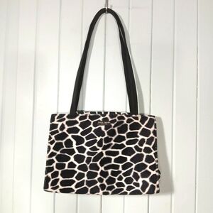 Kate Spade faux fur giraffe print shoulder bag